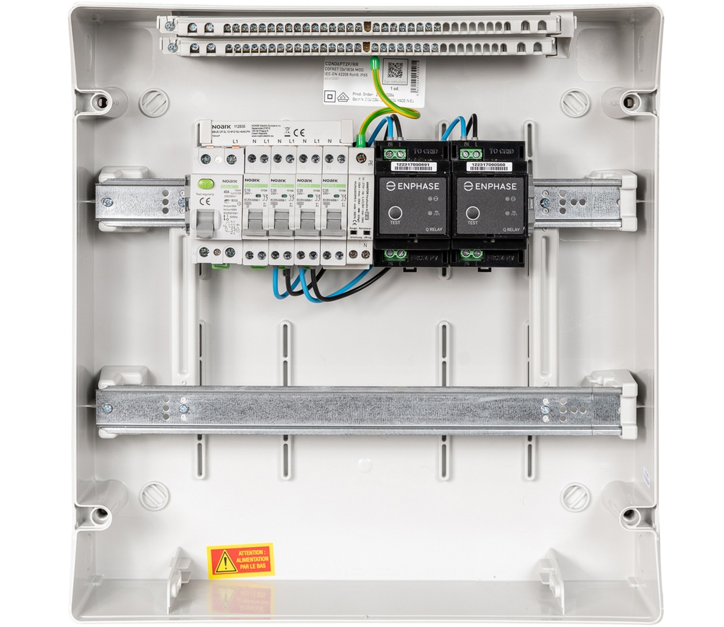 MADEnR - ENPHASE Coffret PV AC 6kW monophasé – 2 Qrelay monophasé + PLACE PASSERELLE