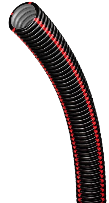 TPC 160 NOIRE B Ro C25 - Gaine noire bandes rouge P5 - Longueur 25m