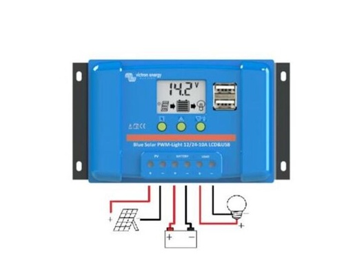 VICTRON - BlueSolar PWM-Light Charge Controller 12/24V-10A