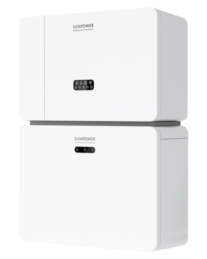 SUNPOWER RESERVE 4kWh / 5kW monophasé - Système tout-en-un avec onduleur hybride de 5 kW, batterie de 4 kWh et support - extensible jusqu’à 16 kWh. Garantie 10 ans.