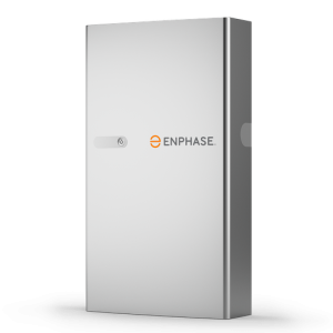ENPHASE - IQ Battery 5P avec kit Flexphase. Compatible avec les applications monophasées et triphasées. Comprend une IQ Battery 5P avec Flexphase, un couvercle et un support mural avec protection supérieure.