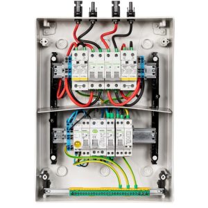 MADEnR - Coffret de protection AC/DC monophasé 6kWc, Parafoudre AC/DC, 2 MPPT - 32A - 600V (1 string pour chaque MPPT) - 300mA - TYPE B