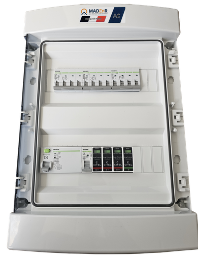 MADEnR - COFFRET AC TRI 18-25KWc 3 circuits APS triphasé + PRISE