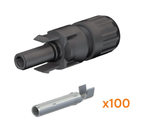 STÄUBLI - Connecteurs femelle MC4 Sachet de 100 - KBT4/6X-UR - section de câble 4-6 mm² - Diam extérieur câble 5,5 à 7,4mm.