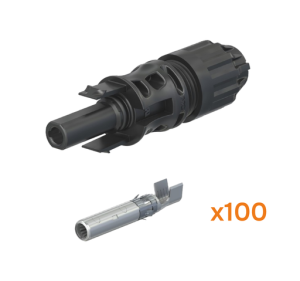 STÄUBLI - Connecteurs femelle MC4 EVO2 Sachet de 100 - PV-KBT4-EVO 2A/6I-UR - section de câble 4-6 mm² - Diam extérieur câble 4,7 à 6,4mm.