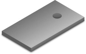 K2 - Plaque d'adaptation M10 pour vis à double filetage