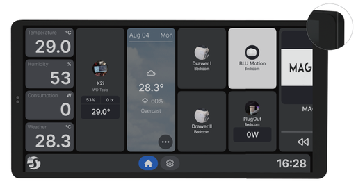 SHELLY - Shelly écran mural noir X2i